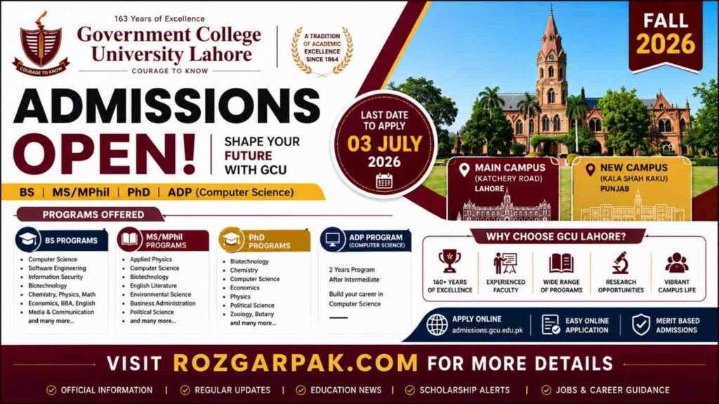 GCU Fall Admissions 2026 Online Apply – check eligibility