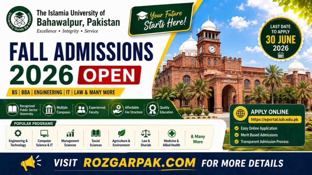 IUB Fall Admissions 2026 Open – check eligibility and Apply Online 