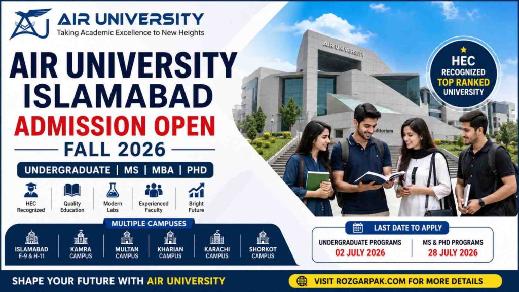 Air University Admissions 2026 – Eligibility check and apply now