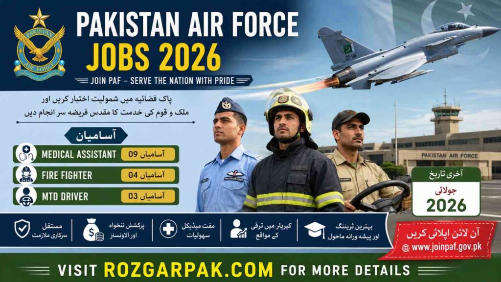 Pakistan Air Force Jobs 2026 – Latest PAF vacancies announced
